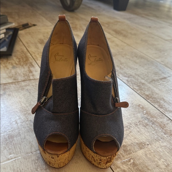 Loubiton Denim cork platforms - with a sad story! - Picture 11 of 16